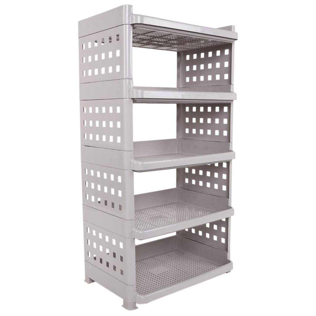 Landmark Megabox Stackable Utility Rack Plastic 5 Layer Organizer Shelf