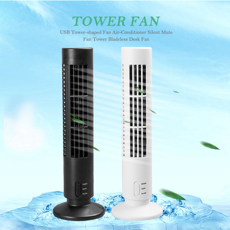 Portable USB Bladeless No Leaf Air Conditioner Cooling Cool Electric