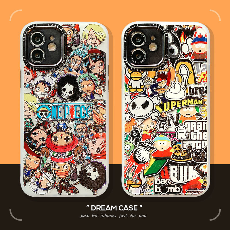 Square Edge Pattern One Piece Casetify Casing Chrome Plating Phone Case