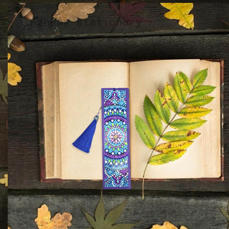 DIY Crystal Shaped Diamond Painting Creative Bookmark Owl Mandala Gift