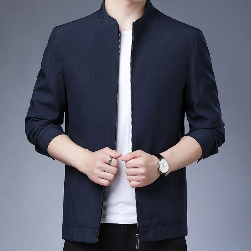 Men's Slim Formal Business Suit Jacket Men Zip Jacket Men Thin Jacket
