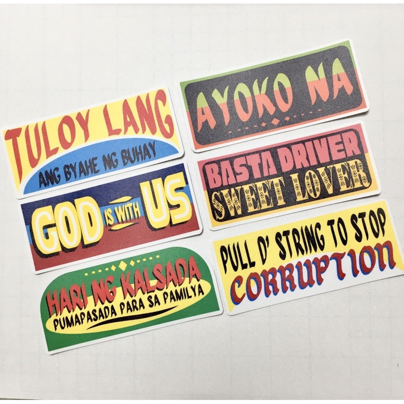 Jeepney Sign vinyl laminated sticker Shopee Philippines