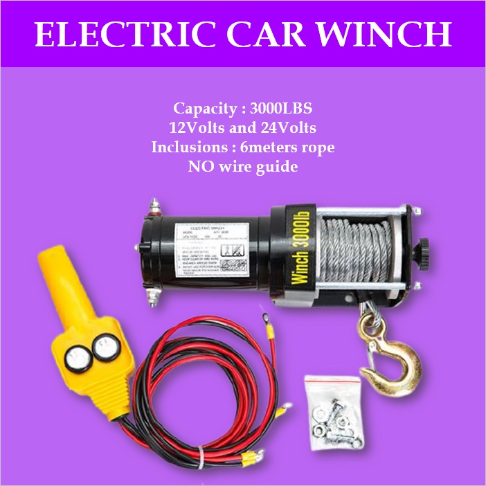 Mago Heavy Duty Off Road Pprtable Electric Car Winch 30 By 10 Cm