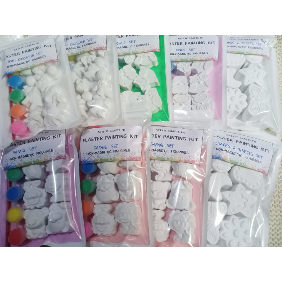Plaster Painting Kit with 6 colors paint Shopee Philippines