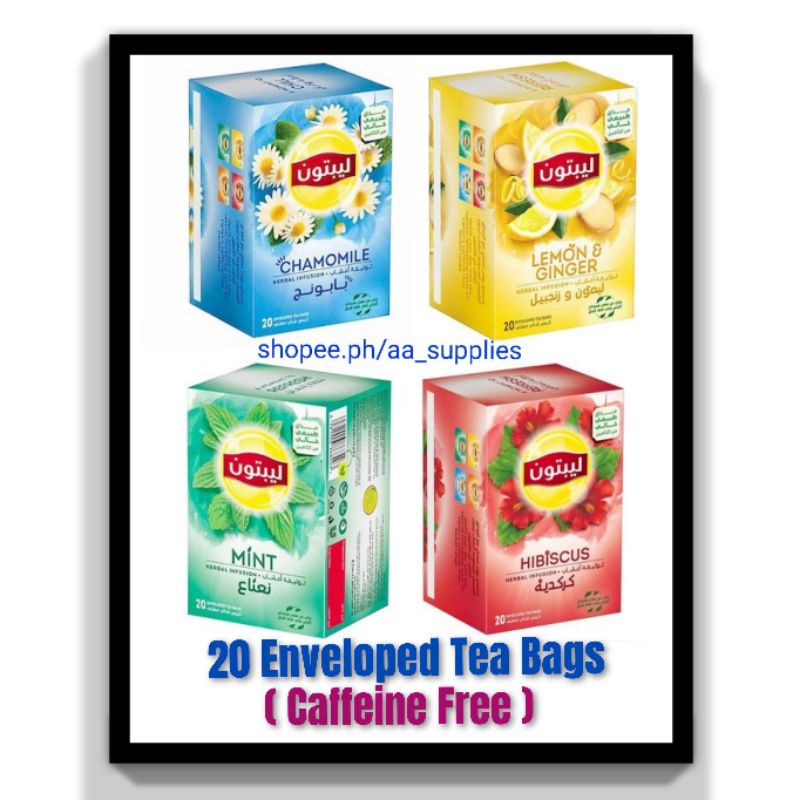 LIPTON HERBAL INFUSION (CAFFEINE FREE) 20 TEA BAGS Shopee Philippines