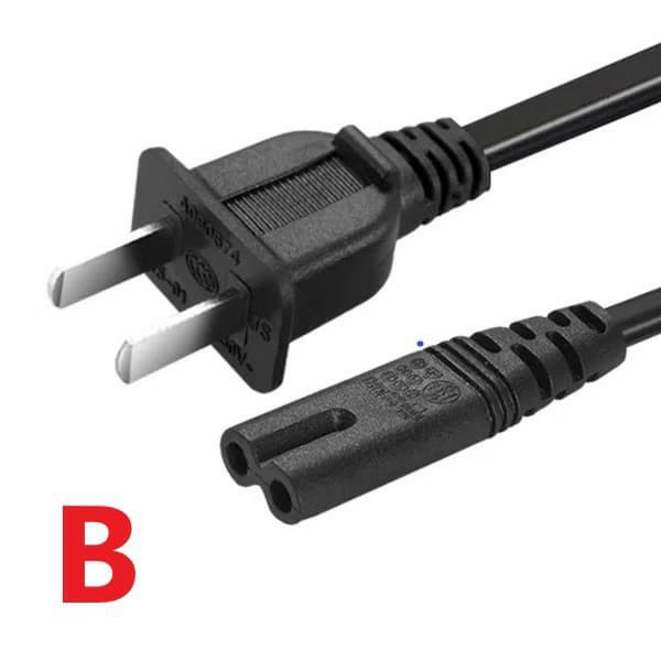 CPU / monitor power cable power cord 1.5 meter Computer line AC Power Cord 2 Pin Plug Shopee