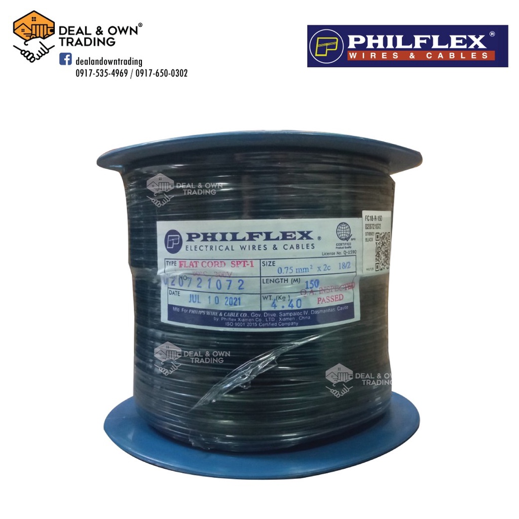 Philflex 18/2 Flat Cord 150 Meters (Sold Per Roll) Shopee Philippines