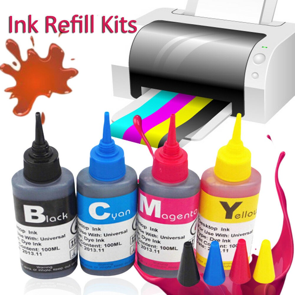 Universal Color Ink Cartridge Refill Kit 100ml for HP & Canon Series Printers Shopee Philippines