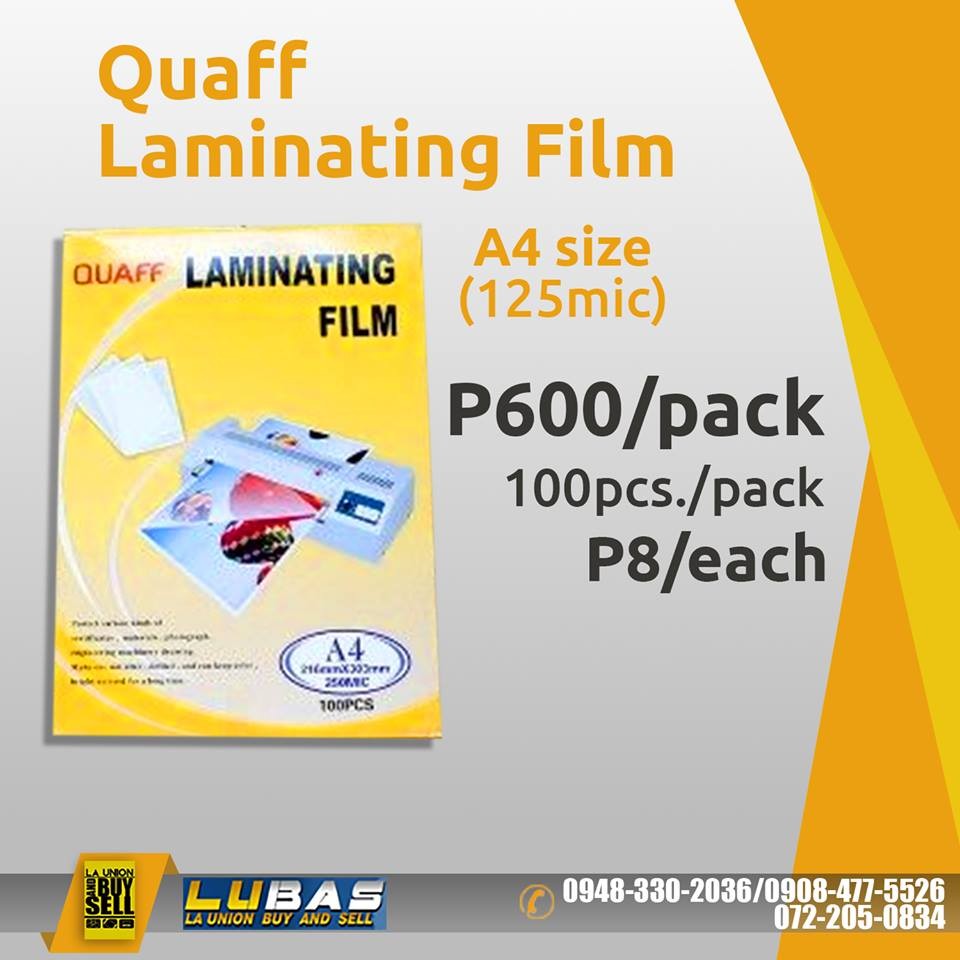 A4 Laminating Pouch Film 125 micron (100pcs) Shopee Philippines