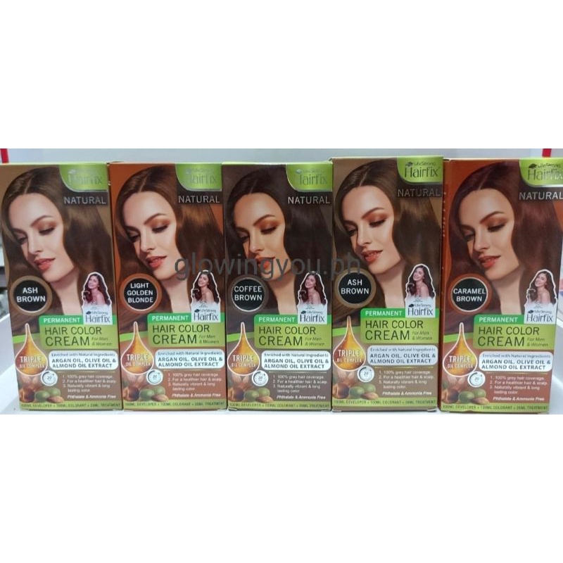 HAIRFIX Natural Hair Color Cream ASH BROWN 200ml Shopee Philippines