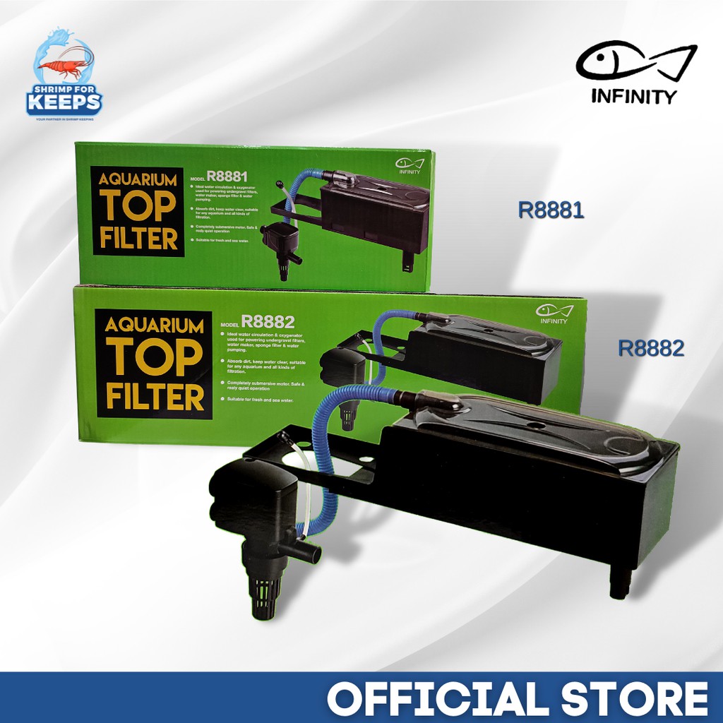 Infinity Aquarium Top Filter R8881 / R8882 Overhead Aquarium filter for