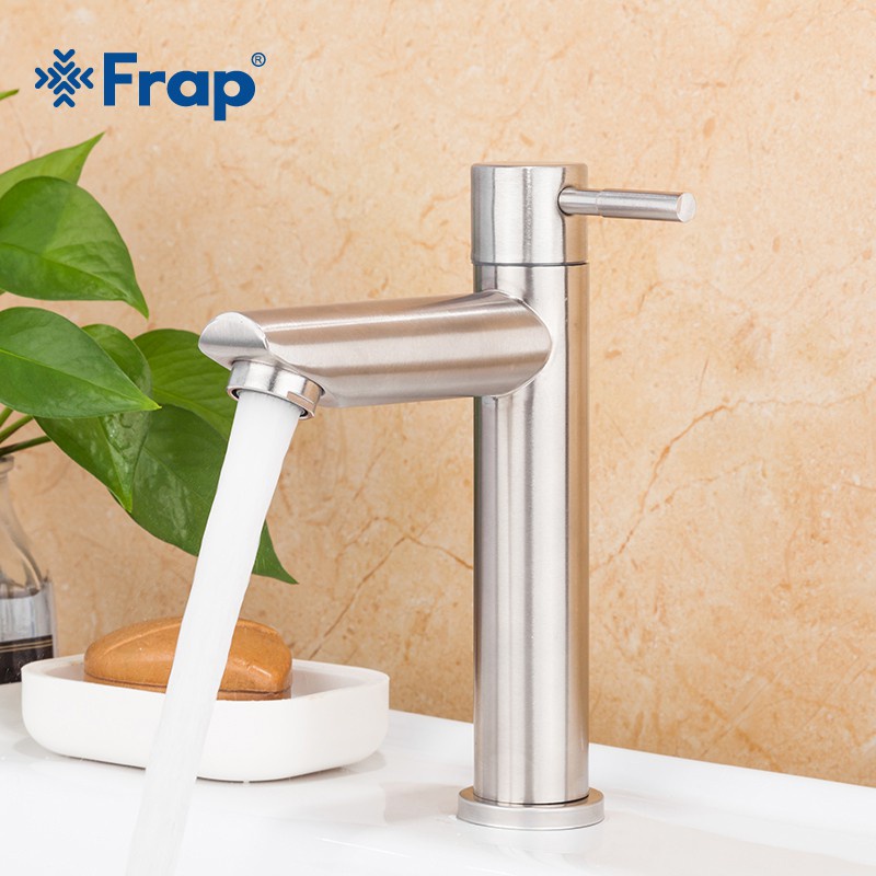 Frap Basin tap Bathroom Sink Cold Water Chrome Finish Faucet stainless