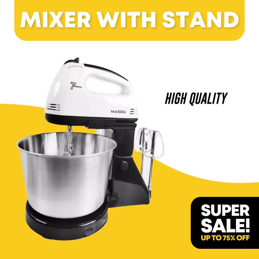 Original 7 Speed Electric Mixer with Stand and Stainless Steel Bowl