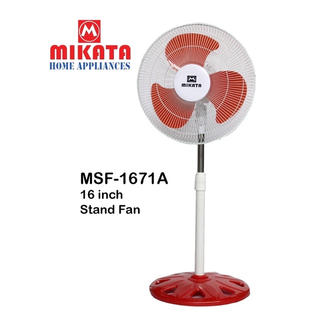 Mikata MSF1671A Stand Fan Electric Fan 16inch 3 Big Leaf Shopee