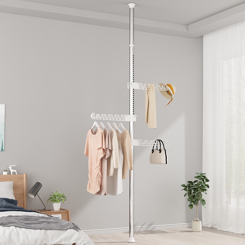 Drying Rack Floor To Ceiling Clothes Hanging Standing Rack Drying Rack