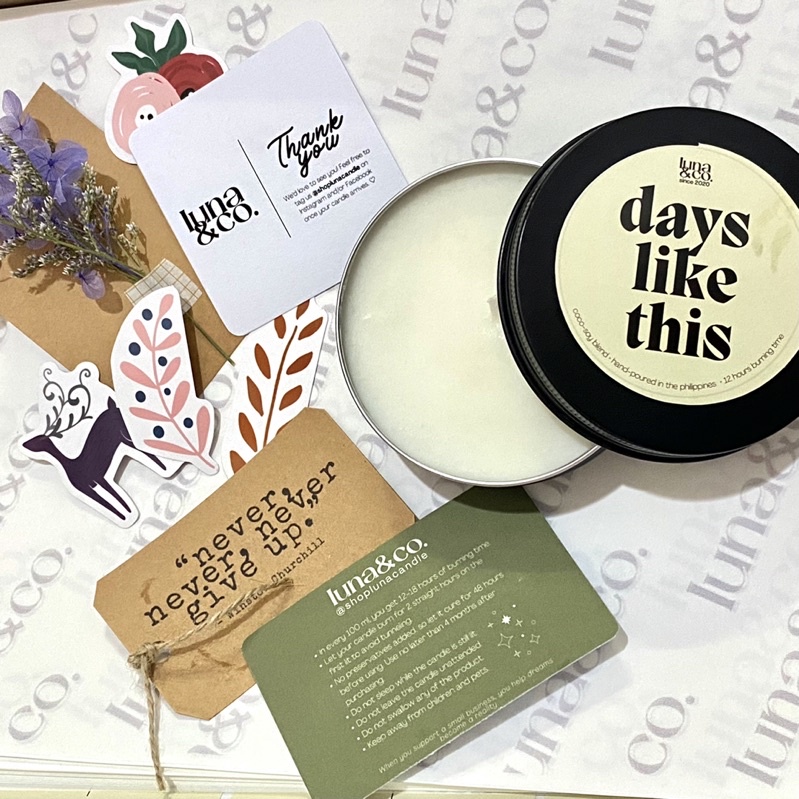 Scented Candle 100grams Gift Box (Premium blend) Shopee Philippines