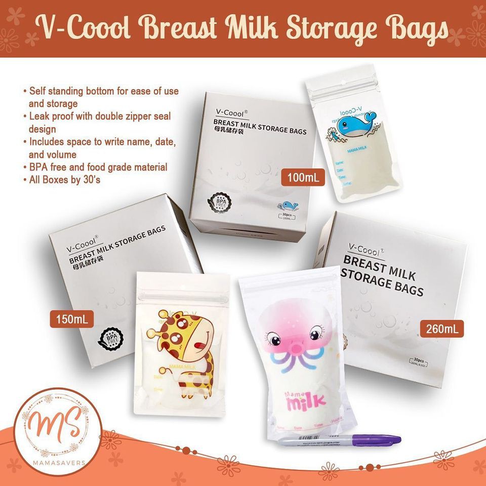 Mamasavers VCoool Breastmilk Storage Bags, 30pcs Shopee Philippines