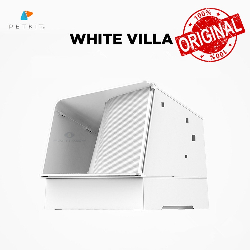 PETKIT White Villa SemiEnclosed Cat Litter Box with Litter Scoop