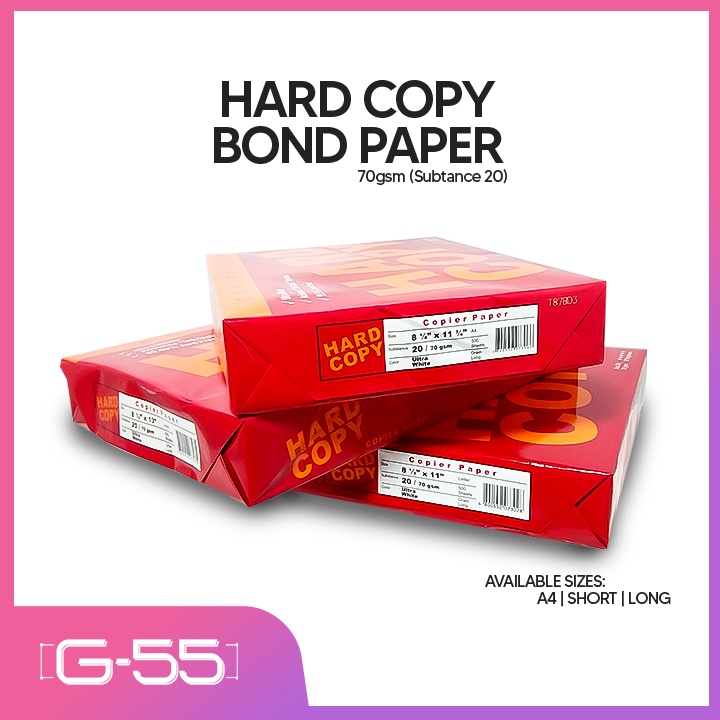 HARD COPY BOND PAPER 70GSM (SHORT/A4/LONG)for School and Office use