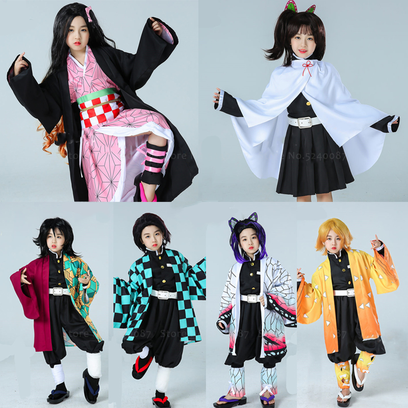 【Kids Cosplay】 Anime Demon Slayer Kids Kamado Nezuko Cosplay Costumes