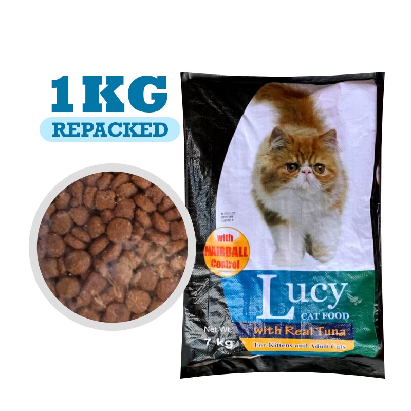 LUCY CAT FOOD FOR ALL AGES DRY (1KG) Pet Diet Paw Feline Kitty Coat Health Fur Tabby Treats