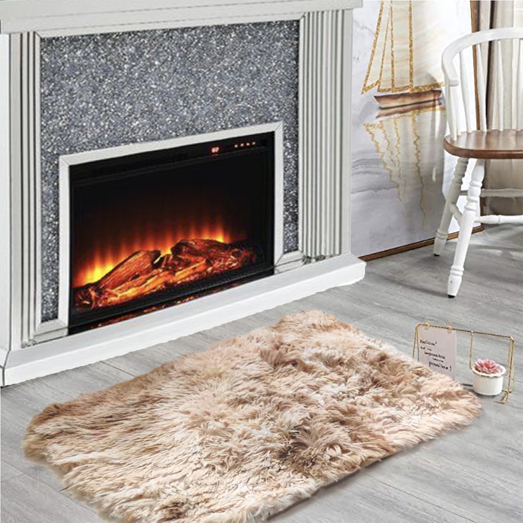 Sheepskin Faux Fur Area Rugs Shaggy Soft Carpets Bedroom Fluffy for