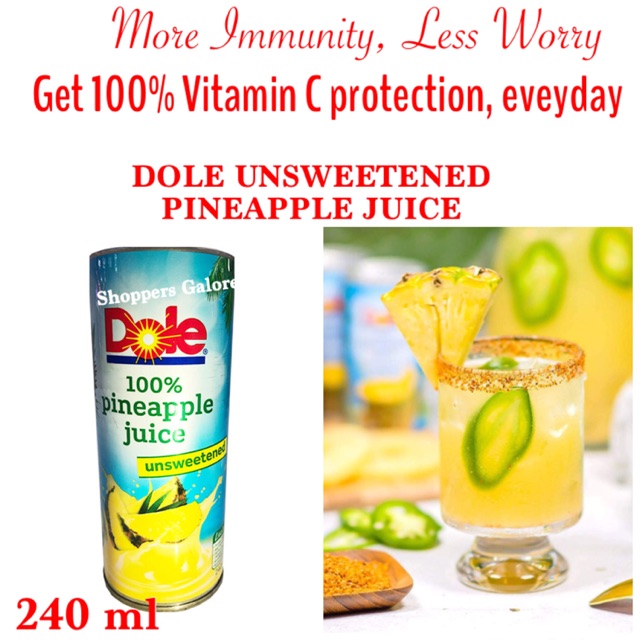 NEW!!! ORIGINAL!! DOLE UNSWEETENED PINEAPPLE JUICE Shopee Philippines