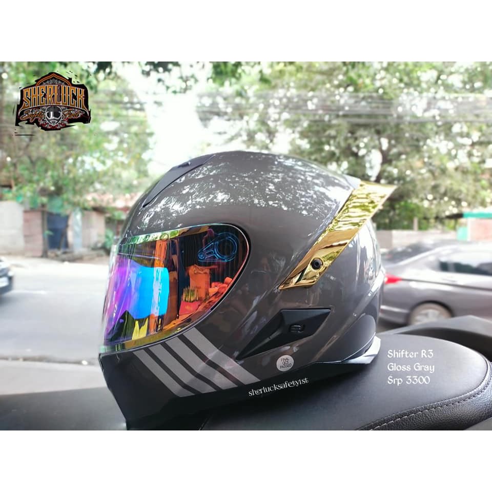 SHIFTER R3 full face helmet iriduim lens with spoiler Shopee Philippines