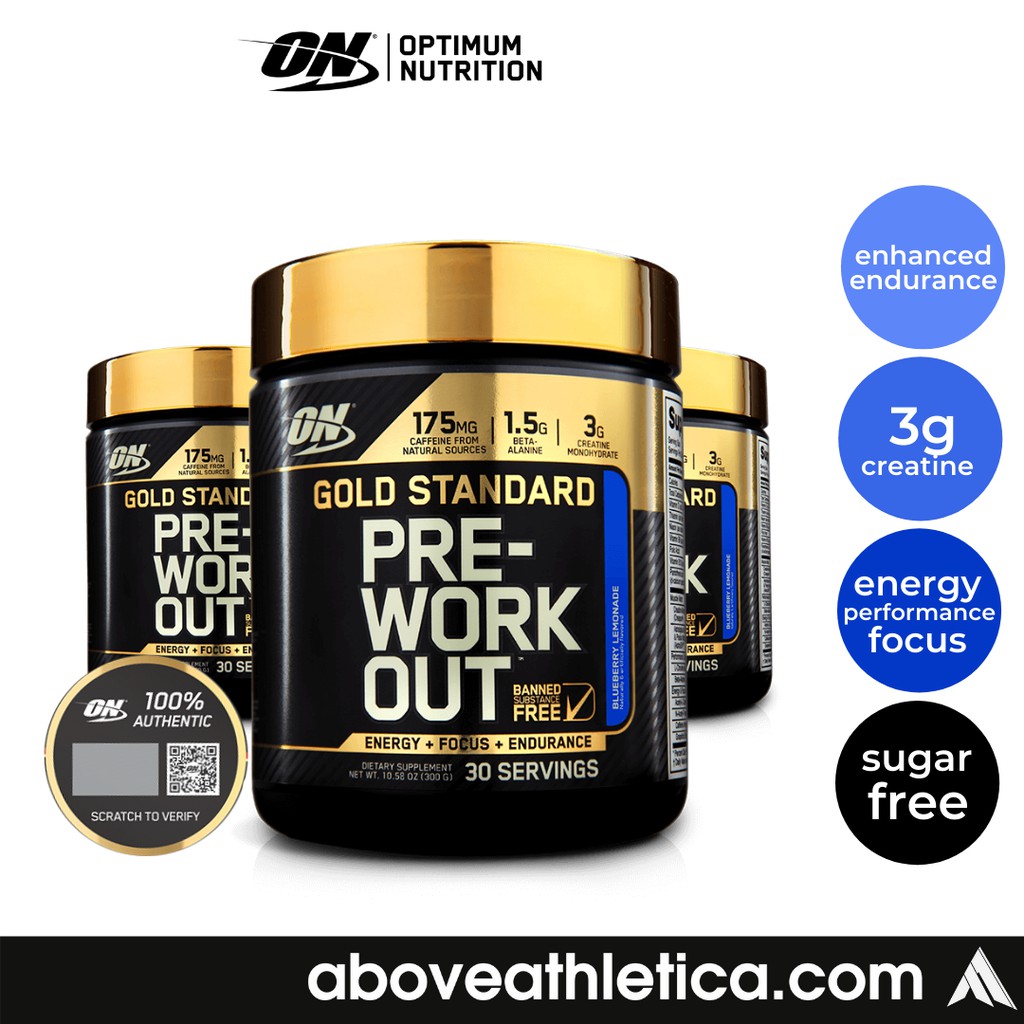 Optimum Nutrition Gold Standard PreWorkout Sugar Free Energy Shopee