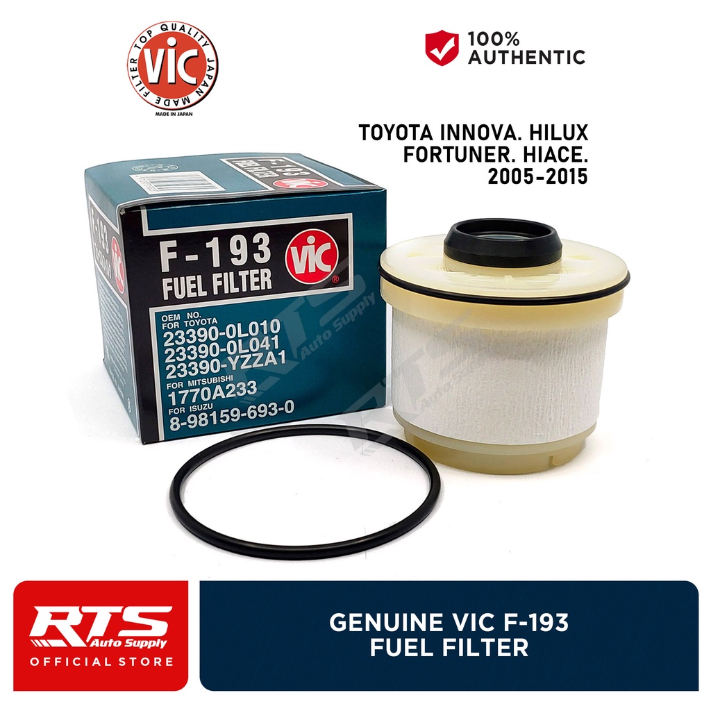 VIC Fuel Filter F193 for Toyota Innova Fortuner Hilux Hiace 20052015