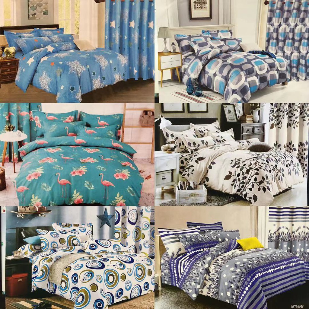 4n1 Queen size bedsheet(1fitted bedsheet(garterized each side) 2