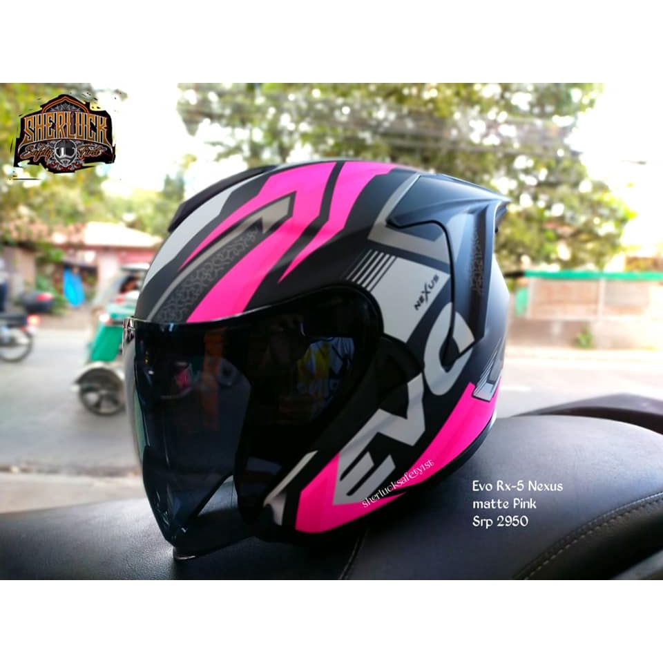 EVO Rx5 Nexus Half Face Dual Visor Helmet Shopee Philippines