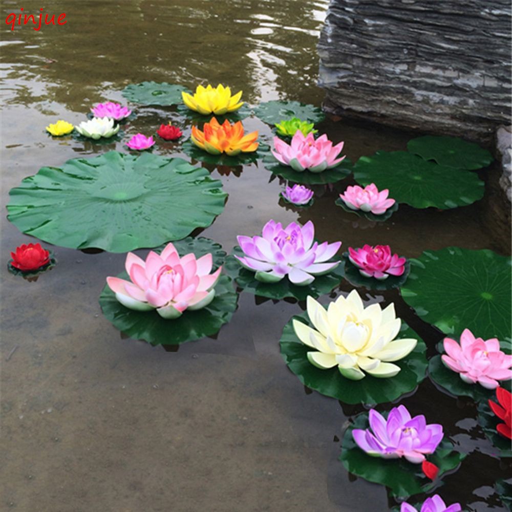 Decoration 10cm Plant Artificial Tank Water Lily Floating Flower Pond