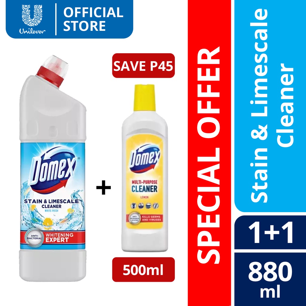BUNDLE Domex Stain and Limescale Cleaner 880ml and Domex MultiPurpose