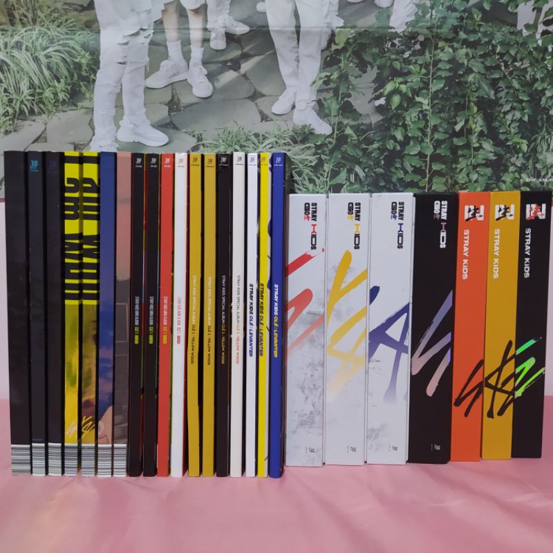 Stray Kids Albums (Go live, In life limited, Miroh, Yellow wood