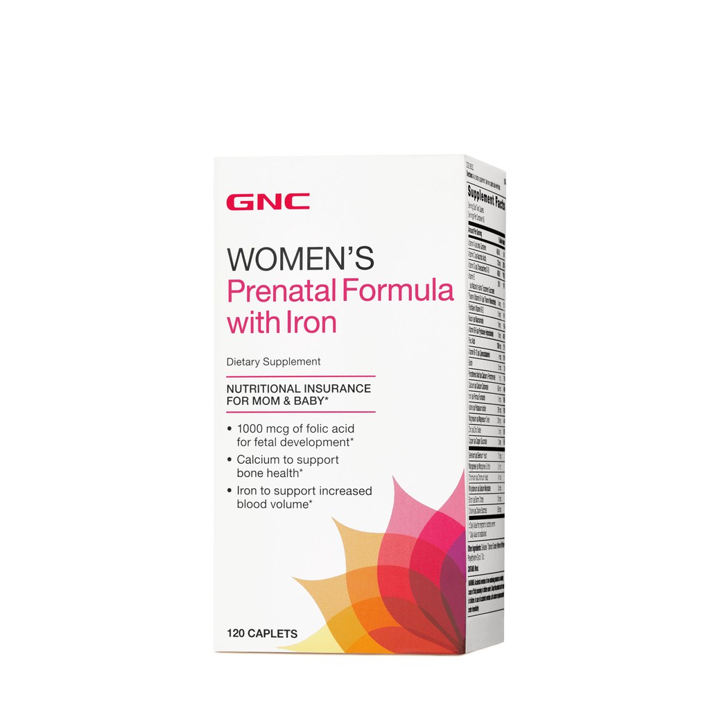 GNC Prenatal Formula With Iron 120 Caplets Shopee Philippines
