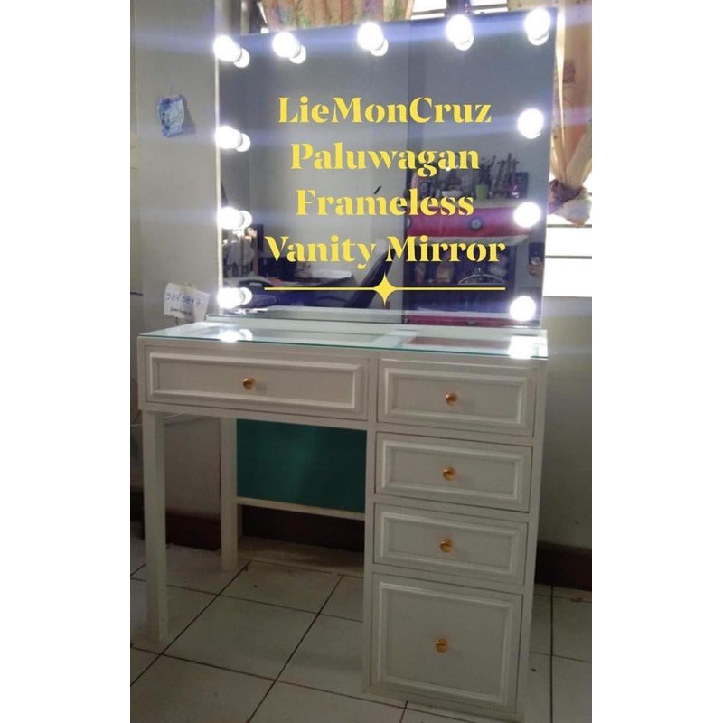 Frameless Vanity Mirror Dresser Set Shopee Philippines