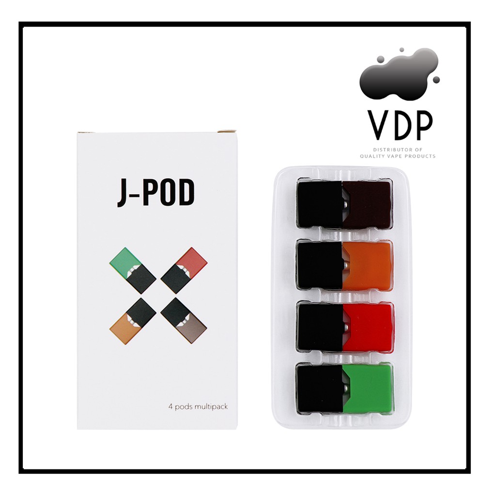 JPODS Refillable Pods 4 Pods x 1 Ml Per Pod Compatible With Juul Vape