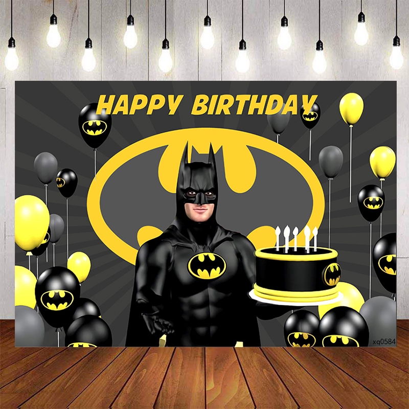 Superhero Batman Photography Backgrounds Black Boys Birthday Party