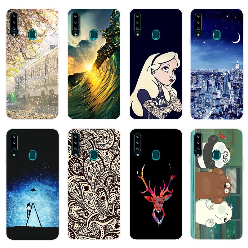 Samsung Galaxy A20s Case Printed Cartoon Cute Pattern Back
