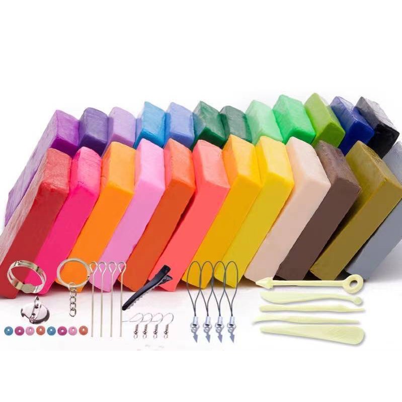 [Wholesale] 24Color Polymer Clay With Tools And Accessoris 24Pcs*20G