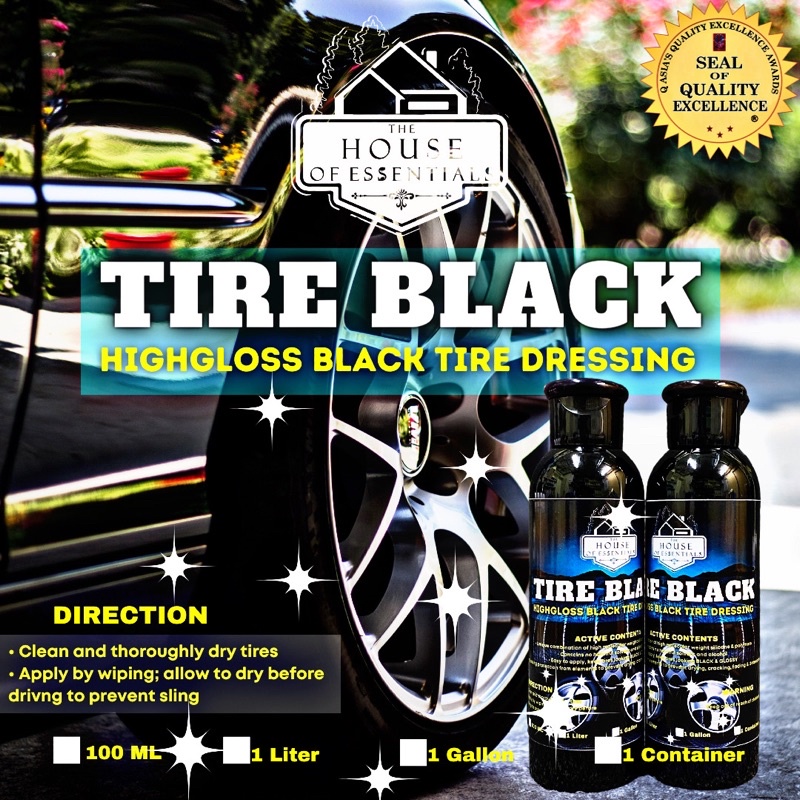 TIRE BLACK (High Gloss Black Tire Dressing) BUY 1 TAKE 1 200 PESOS only