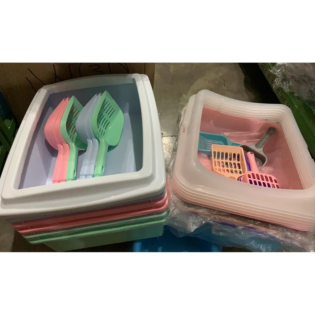 Cat Litter Box with Cat Scoop (Small, Medium, Large) Shopee Philippines