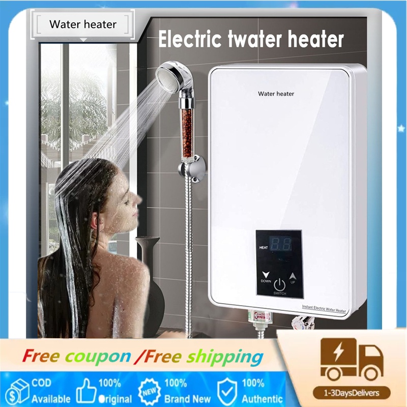 MQ Water Heater Shower 6500W Electric LCD Touchscreen Instant Water