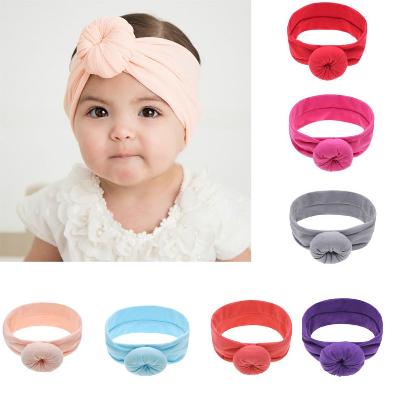 Baby Girls Solid Elastic Headbands Hair Band Headwear Shopee Philippines