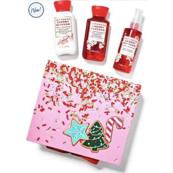 Bath & Body Works JAPANESE CHERRY BLOSSOM Mini Gift Box set Shopee