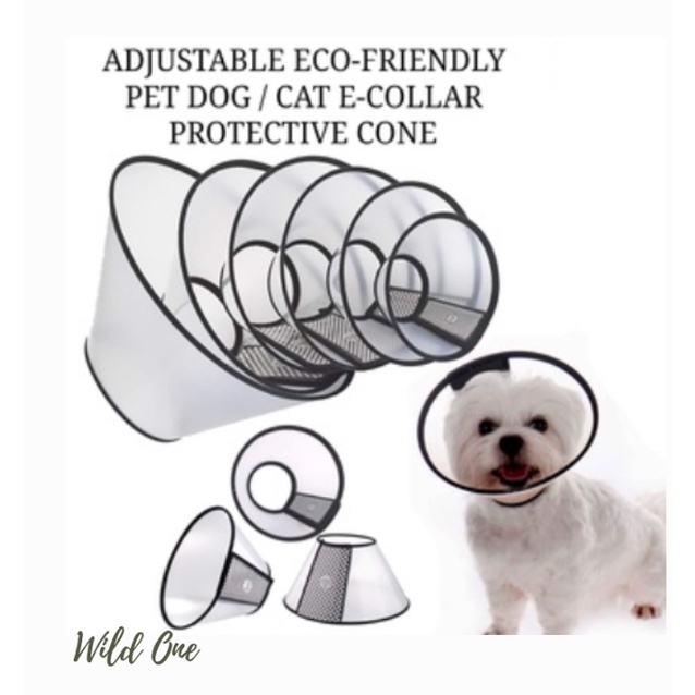 Adjustable Pet Dog Cone Ecollar, Cat Dog Safety Collar, Elizabethan
