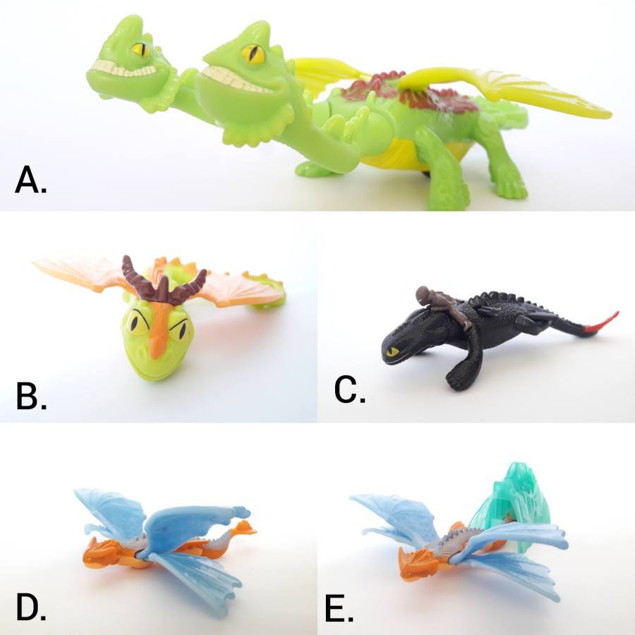 McDonald's Happy Meal Kinds How To Train Your Dragon Monstrous Toothless Night Fury Nightmare