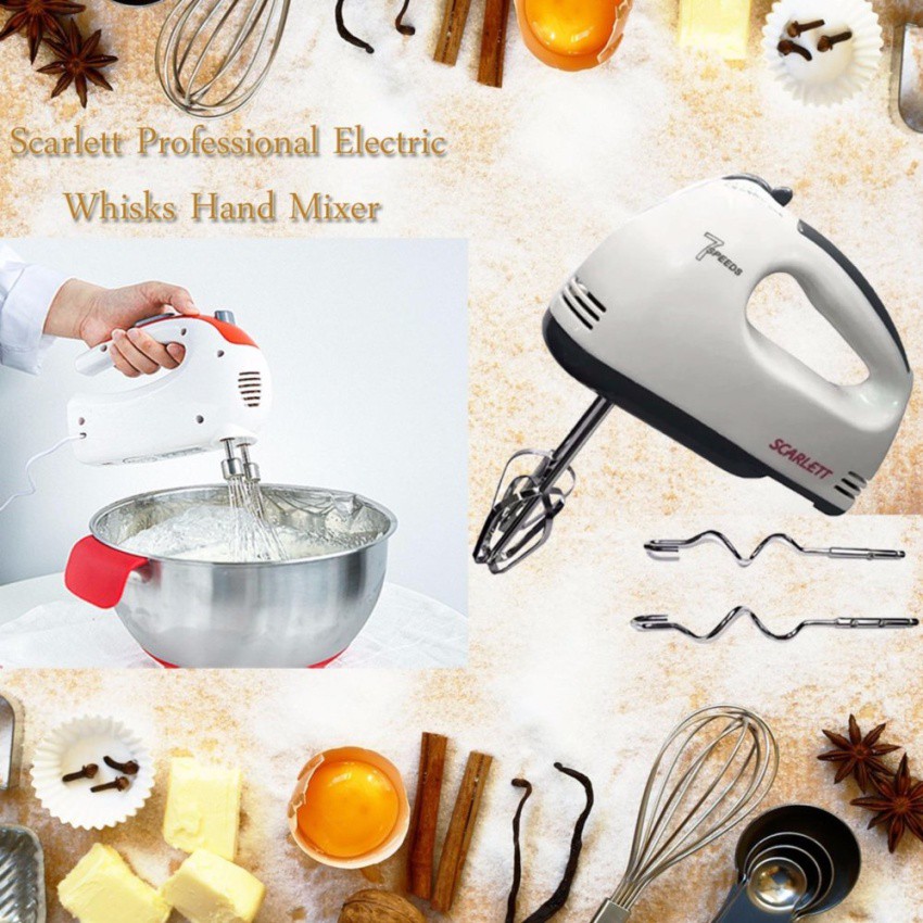 SHOPP INN Scarlett Professional Electric Whisks Hand Mixer (White
