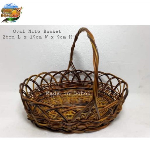 Nito Oval Basket Multi Purpose Woven Wicker Handicraft Native Shopee